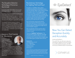 Now You Can Detect Deception Quickly and Accurately