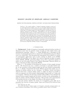 ISOGENY GRAPHS OF ORDINARY ABELIAN VARIETIES 1