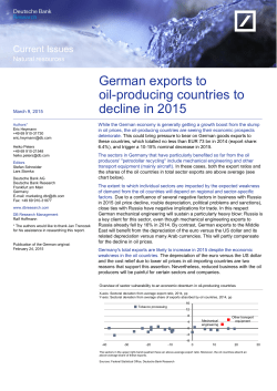 Current issues "German exports to oil