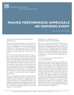 making performance appraisals an inspiring event