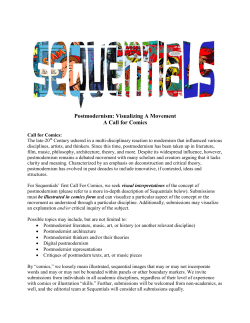 Postmodernism: Visualizing A Movement A Call for Comics