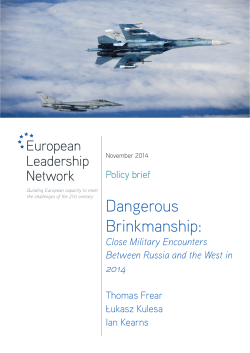 Dangerous Brinkmanship - European Leadership Network