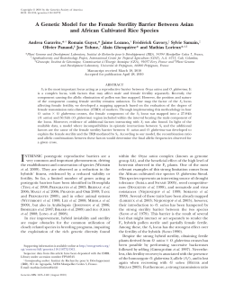 A Genetic Model for the Female Sterility Barrier Between