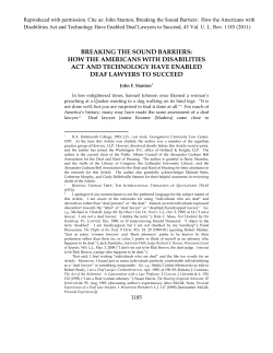 breaking the sound barriers: how the americans with disabilities act