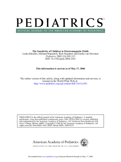 The sensitivity of children to electromagnetic fields Kheifets etal