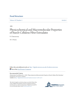 Physicochemical and Macromolecular Properties of Starch