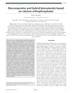 Biocomposites and hybrid biomaterials based on calcium