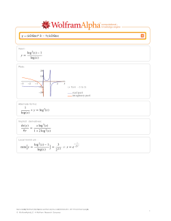 y = (LOG(x)^3 - 1)/LOG(x)-Wolfram Alpha