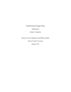 North Korean Foreign Policy - Hawai`i Pacific University