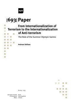 From Internationalization of Terrorism to the Internationalization of