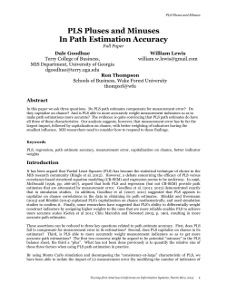 PLS Pluses and Minuses_x000D_ In Path Estimation Accuracy