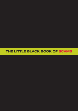 the little black book of scams - Consumer and Business Services
