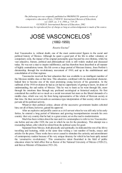 Jos&eacute; Vasconcelos - International Bureau of Education