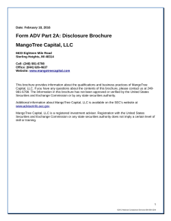 Form ADV Part 2 - MangoTree Capital