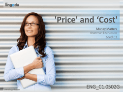 `Price` and `Cost`