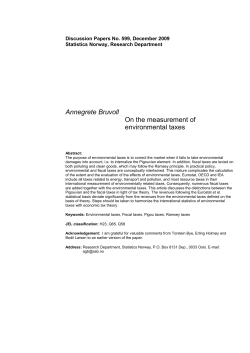 On the measurement of environmental taxes