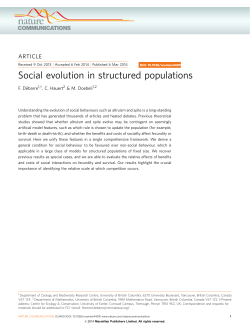 Social evolution in structured populations
