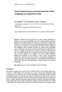 Precise location of unsurveyed seamounts in the Austral