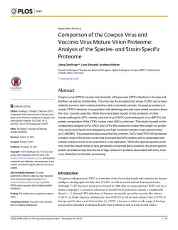 Comparison of the Cowpox Virus and Vaccinia Virus Mature Virion