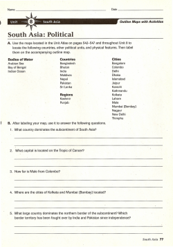 South Asia: Political