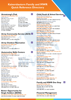 KL Family and MWR Directory