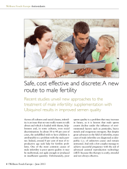 Safe, cost effective and discrete: A new route to male fertility