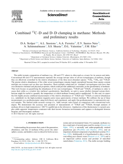 Combined 13Cв&euro;&ldquo;D and Dв&euro;&ldquo;D clumping in methane: Methods and