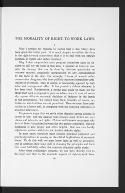 the morality of right-to-work laws.