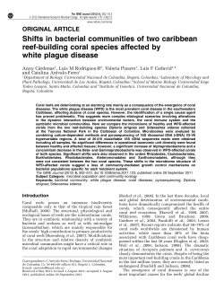 Shifts in bacterial communities of two caribbean reef