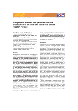 Geographic distance and pH drive bacterial distribution in alkaline