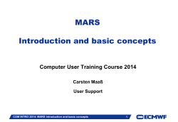 MARS - Introduction and basic concepts