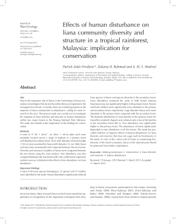 Effects of human disturbance on liana community