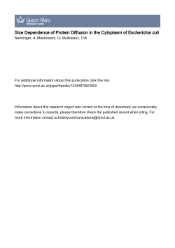 Size Dependence of Protein Diffusion in the Cytoplasm of