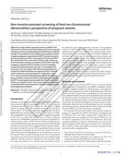 Non-invasive prenatal screening of fetal sex chromosomal