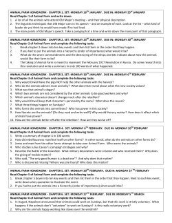 Revision Homework Tasks Chapters 1