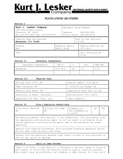 manganese (ii) oxide - Kurt J. Lesker Company