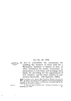 Act No. 68, 1902. An Act to consolidate the enactments for enabling