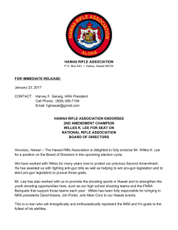 January 23, 2017 CONTACT: Harvey F. Gerwig, HRA President Cell