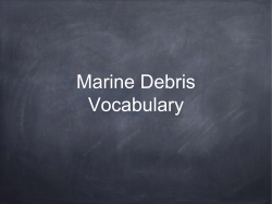 Marine Debris Vocabulary