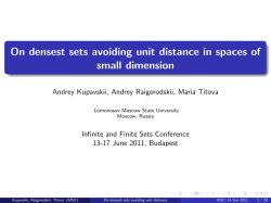 On densest sets avoiding unit distance