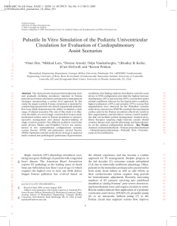 Pulsatile In Vitro Simulation of the Pediatric Univentricular