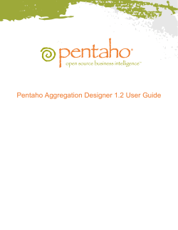 Pentaho Aggregation Designer 1.2 User Guide