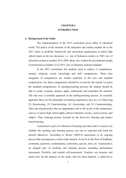 1 CHAPTER I INTRODUCTION A. Background of the Study The