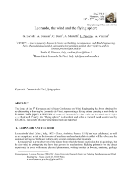 Leonardo, the wind and the flying sphere