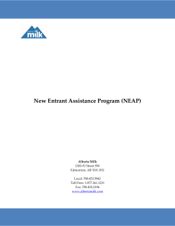 New Entrant Assistance Program (NEAP)