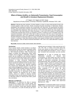 Effect of Dietary Al2(SO4)3 on Salmonella
