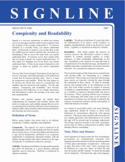 Conspicuity and Readability - International Sign Association