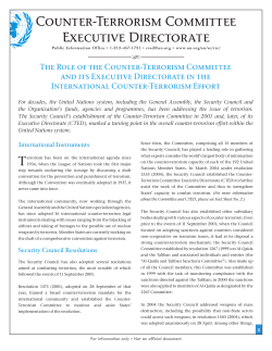 Counter-Terrorism Committee Executive Directorate