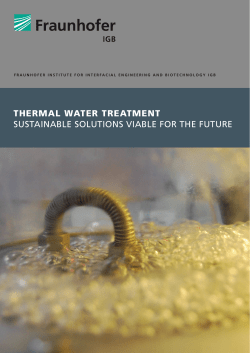 THERMAL WATER TREATMENT SuStainable