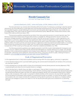 Organizational Postvention Guidelines